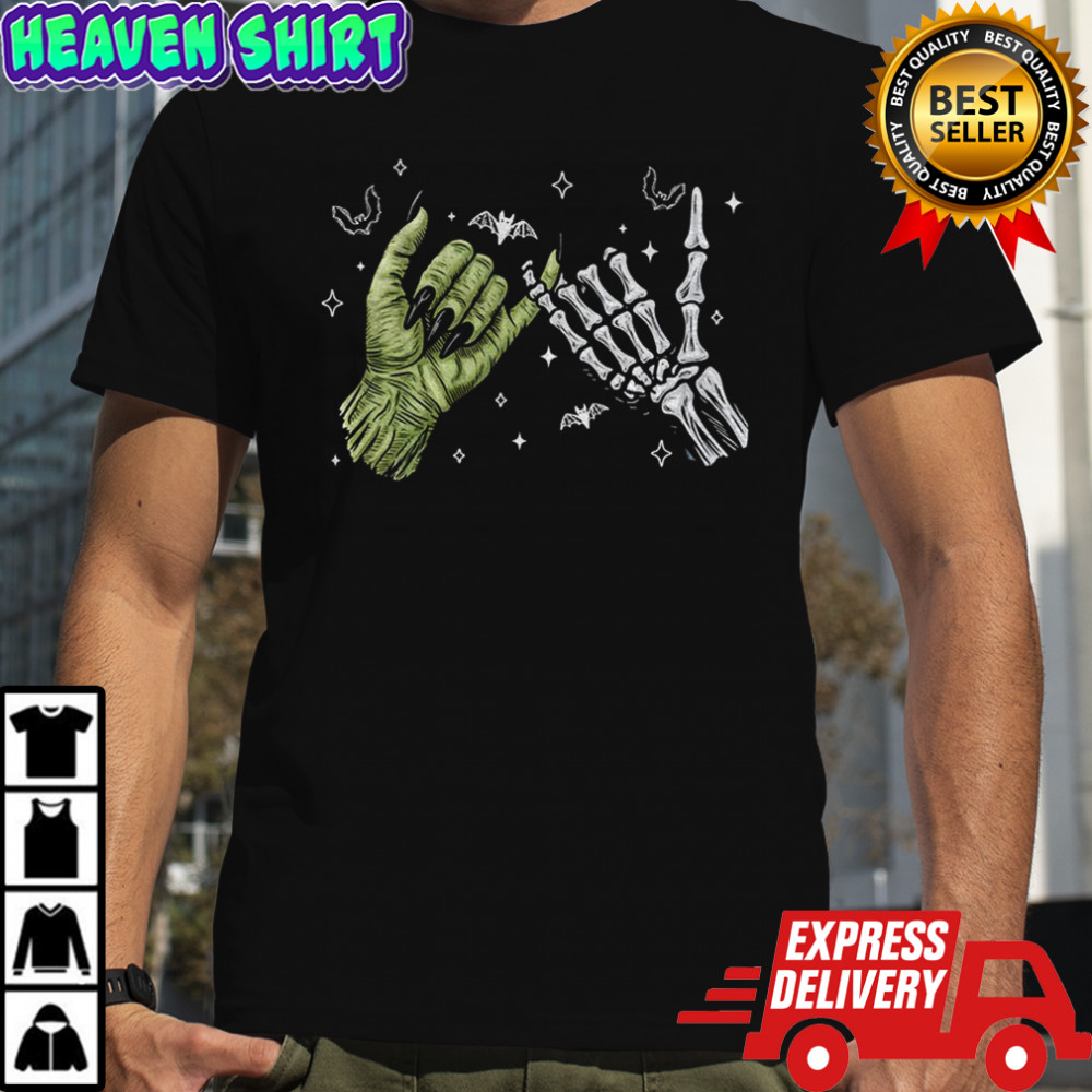 Witch hand with skeleton spooky season Halloween shirt