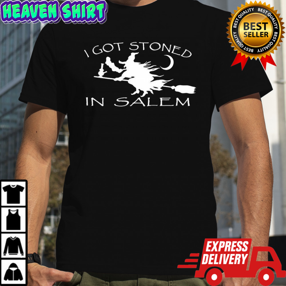 Witch I got Stoned in Salem Silhouette Halloween shirt