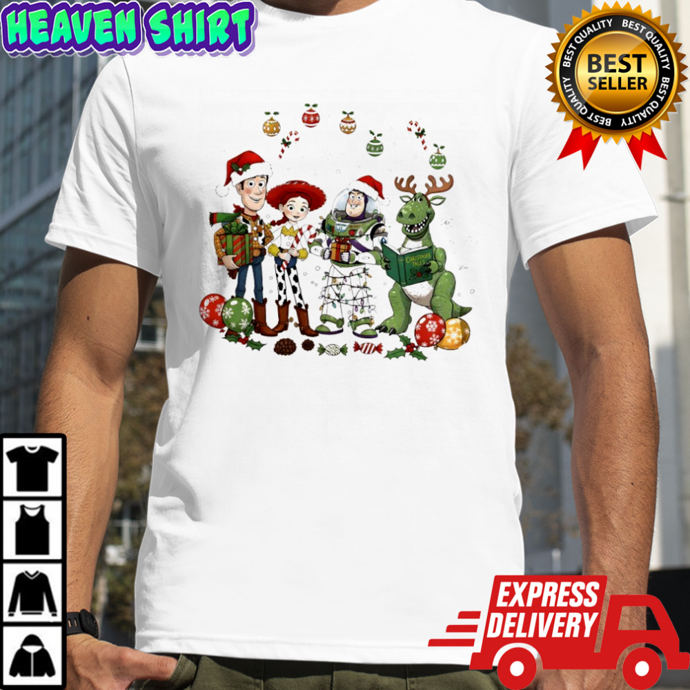 Woody Jessie Buzz Lightyear and Rex Toy Story Merry Christmas shirt