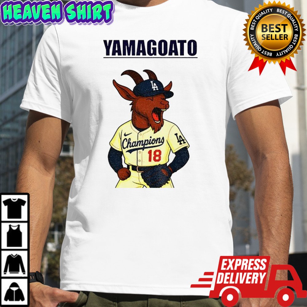 Yamagoato Yoshinobu Yamamoto 18 goat Los Angeles Dodgers MLB Baseball 2025 shirt