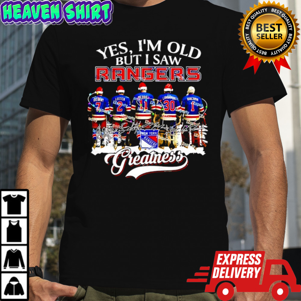 Yes i’m old but i saw New York Rangers greatness legends Christmas signatures shirt