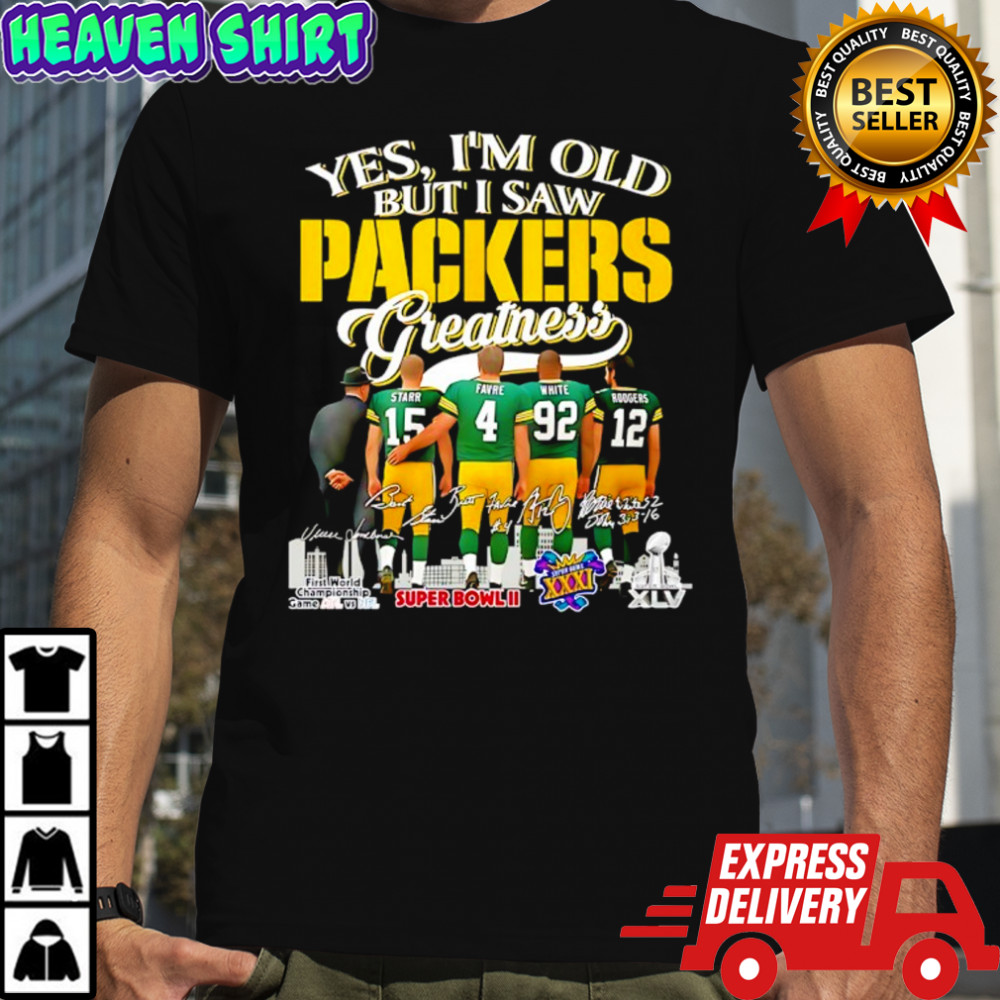 Yes I’m Old But I Saw Packers Greatness 2025 Vintage Signatures shirt