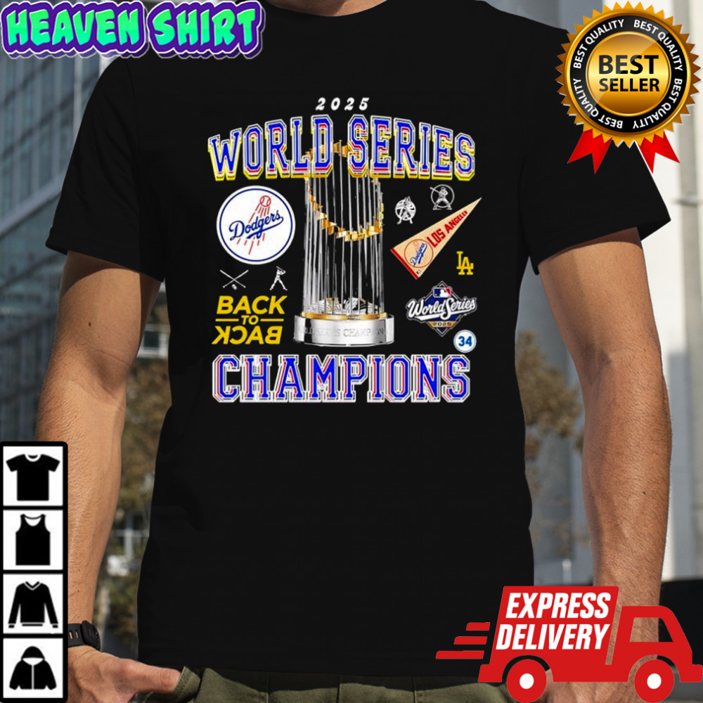 2025 World Series Champions Dodgers Los Angeles Dodgers back-to-back shirt