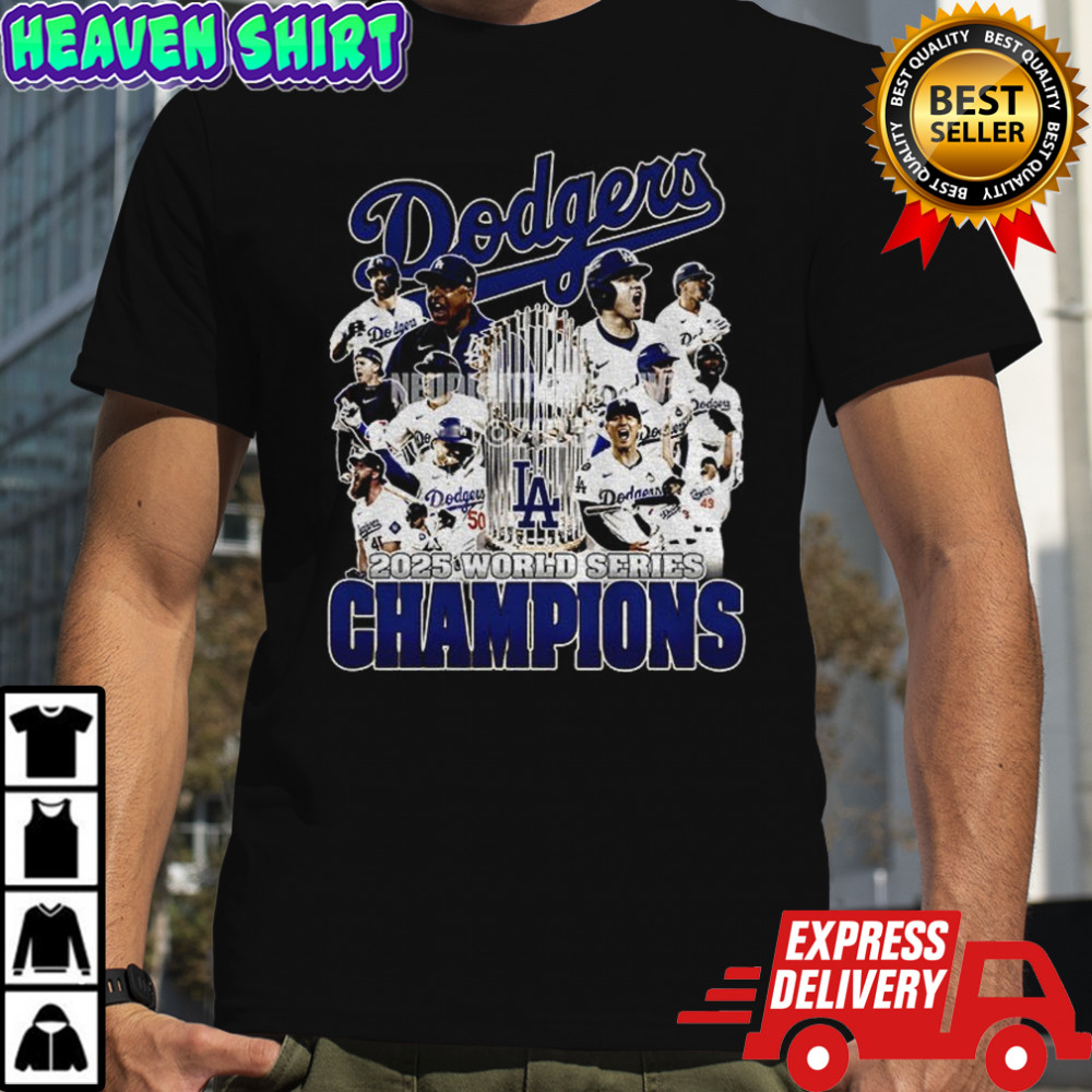 2025 World Series Trophy Los Angeles Dodgers MLB Champions graphic shirt