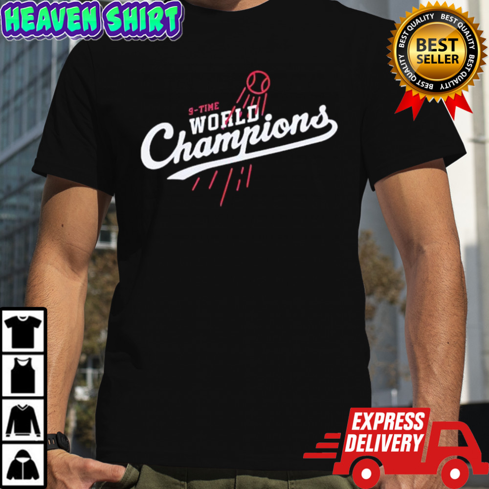 9 time World Champions Los Angeles Dodgers baseball shirt