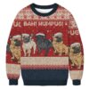 Bah Hum Pug Dog Lovers Christmas Ugly Sweatshirt
