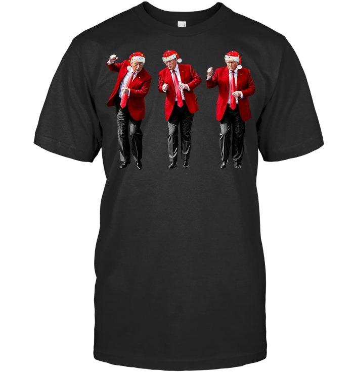 Christmas Donald Trump President 2025 Dancing Funny Santa T Shirt