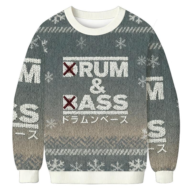 Drum And Bass Funny Christmas Ugly Sweatshirt
