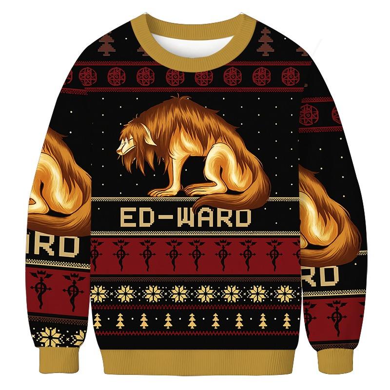 Fullmetal Alchemist Chimera Nina Tucker Edward Christmas Ugly Sweatshirt
