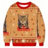 Funny Realistic Cat Meme Christmas Ugly Sweatshirt