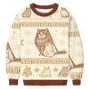 Ghost Cat Meme Christmas Ugly Sweatshirt