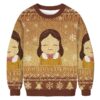 Girl Eyes Closed Christmas Ugly Sweatshirt