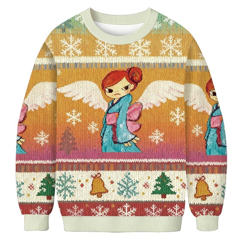 Girl In A Kimono Christmas Ugly Sweatshirt