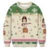 Girl playing Guitar Christmas Ugly Sweatshirt