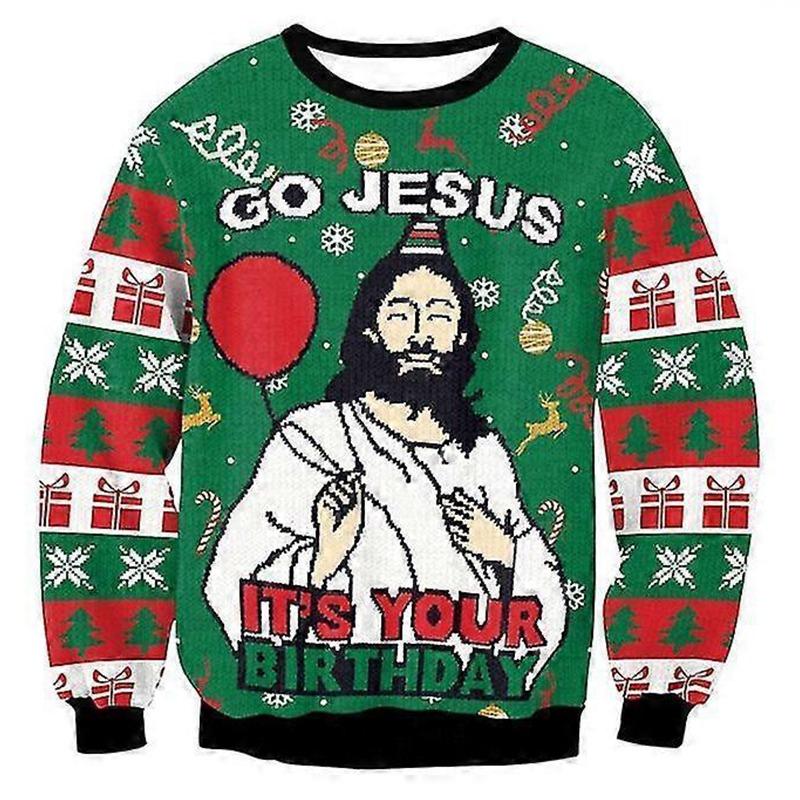 Go Jesus It's Your Birthday Funny Christmas Ugly Sweatshirt