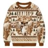 Huh Cat Chonky Ben Meme Christmas Ugly Sweatshirt