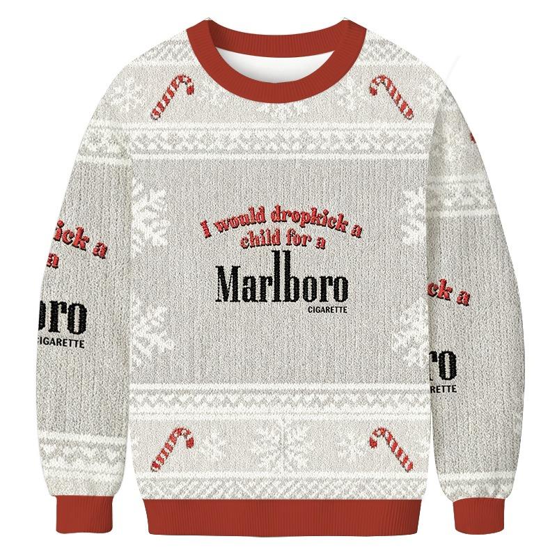 I Would Dropkick A Child For A Cigarette Christmas Ugly Sweatshirt