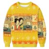 Japanese Woman Shouting at a Cat Christmas Ugly Sweatshirt