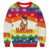 Marlboro Dog Smoking Meme Christmas Ugly Sweatshirt