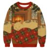 Napping Cat Christmas Ugly Sweatshirt