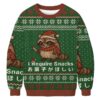 Raccoons Need Snacks Funny Christmas Ugly Sweatshirt