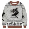 Retro Cat Smoking Christmas Ugly Sweatshirt