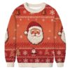 Retro Realistic Santa Christmas Ugly Sweatshirt