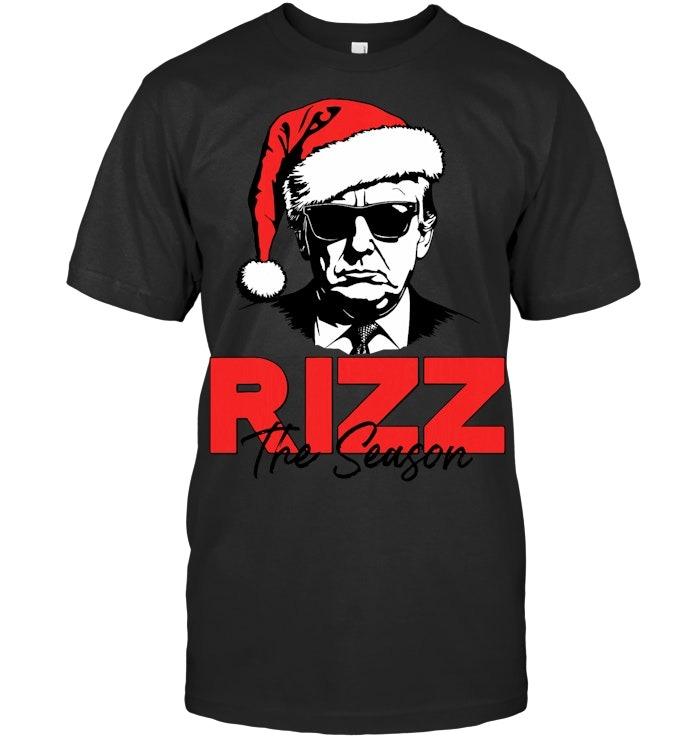Rizz The Season Christmas Humorous Trump 2025 Santa Rizzler T Shirt
