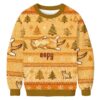 Silly Sleepy Cat Meme Christmas Ugly Sweatshirt