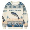 Watermelon Fish Christmas Ugly Sweatshirt