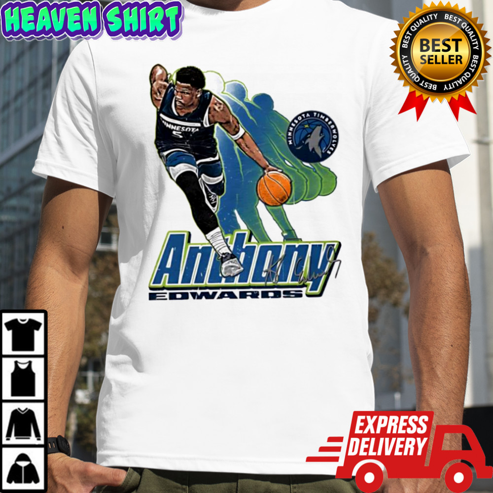 Anthony Edwards Minnesota Timberwolves Signature 5 Retro Vibe Graphic shirt