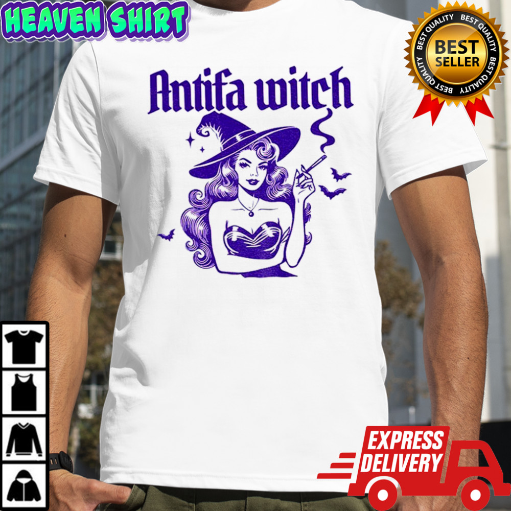 Antifa witch anti Fascism Fuck Trump Halloween shirt
