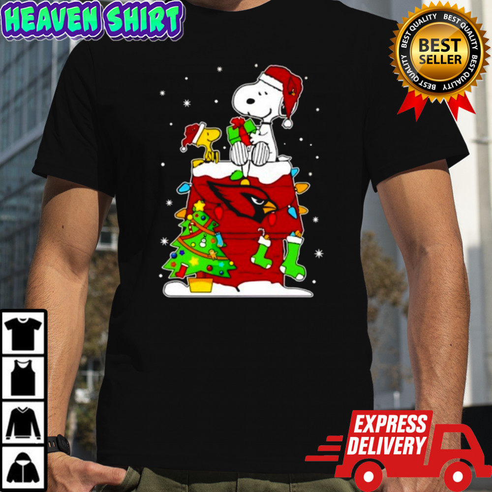 Arizona Cardinals Snoopy Woodstock Christmas Shirt