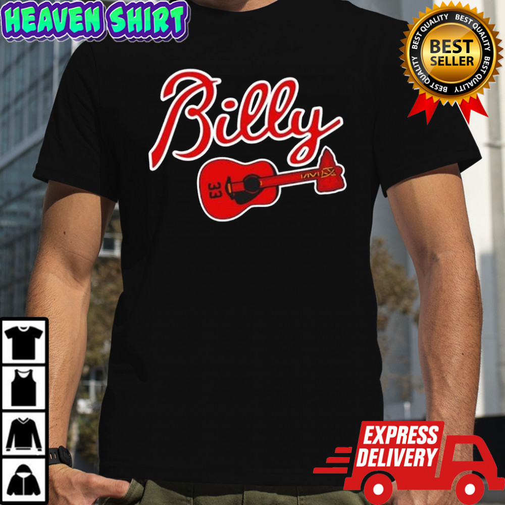 Atlanta Braves Billy 33 guitar shirt