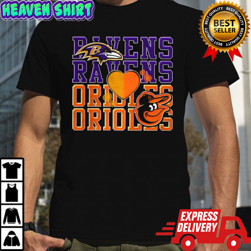 Baltimore Ravens NFL and Baltimore Orioles MLB sport lover shirt