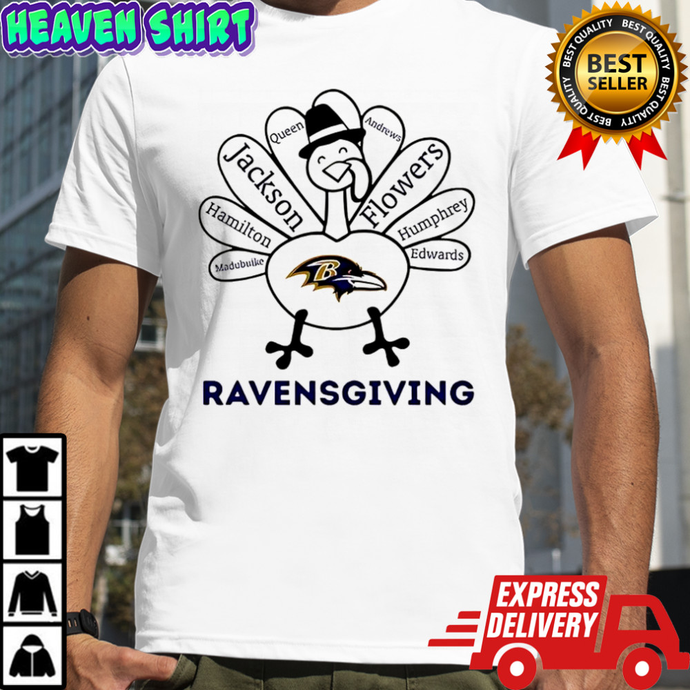 Baltimore Ravens turkey Ravensgiving Thanksgiving with heroes shirt