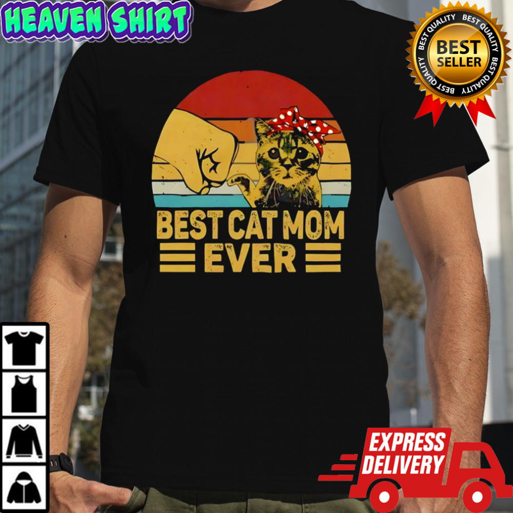 Best cat mom ever gift vintage shirt