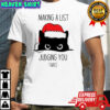 Black Cat Christmas making a list judging you twice shirt