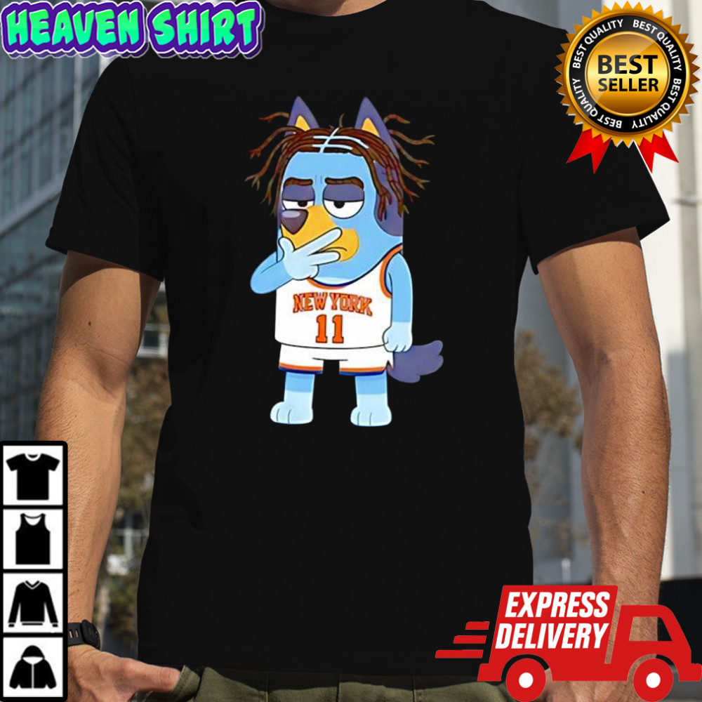 Bluey x Jalen Brunson NBA New York Knicks cartoon shirt