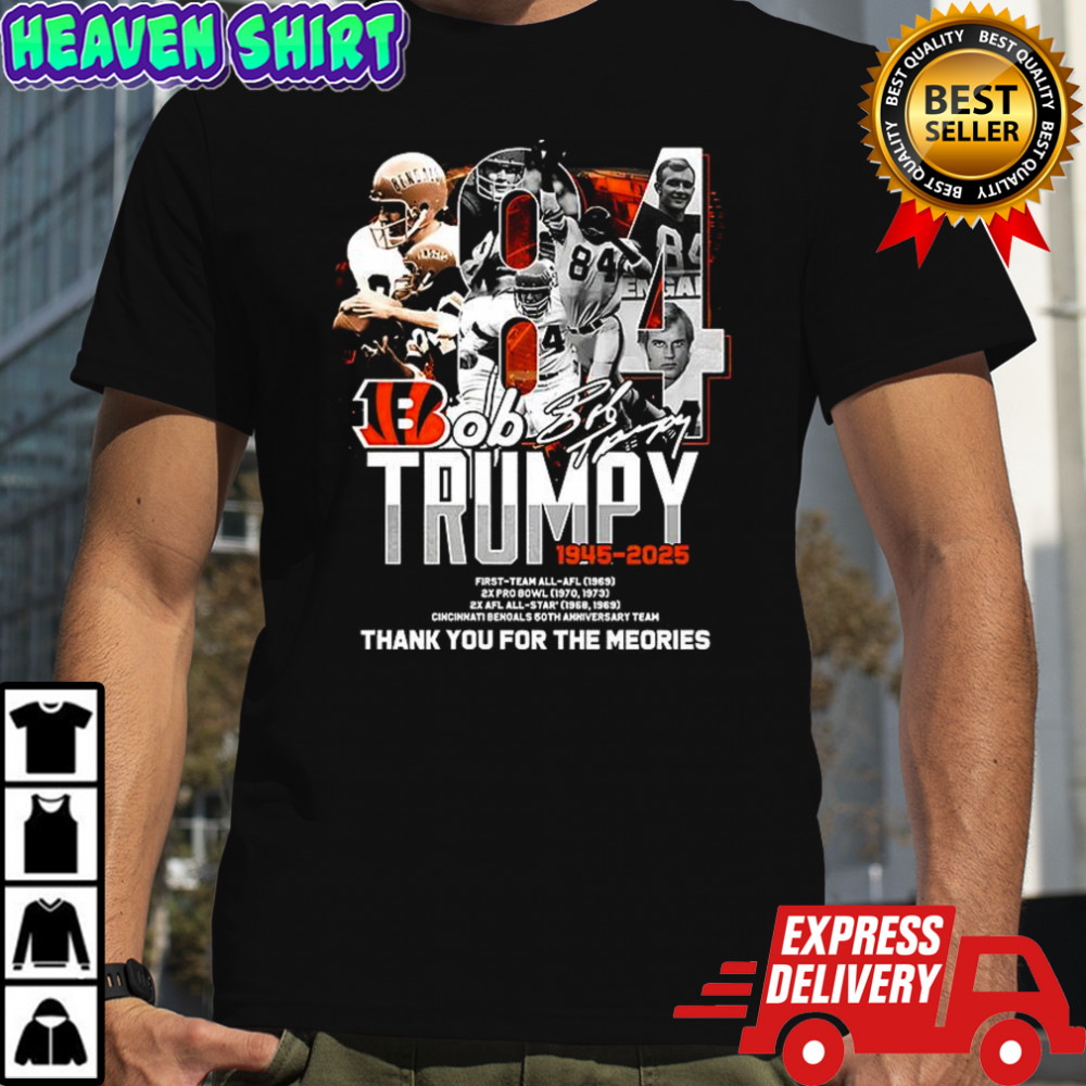 Bob Trumpy Cincinnati Bengals football 80th anniversary signature shirt