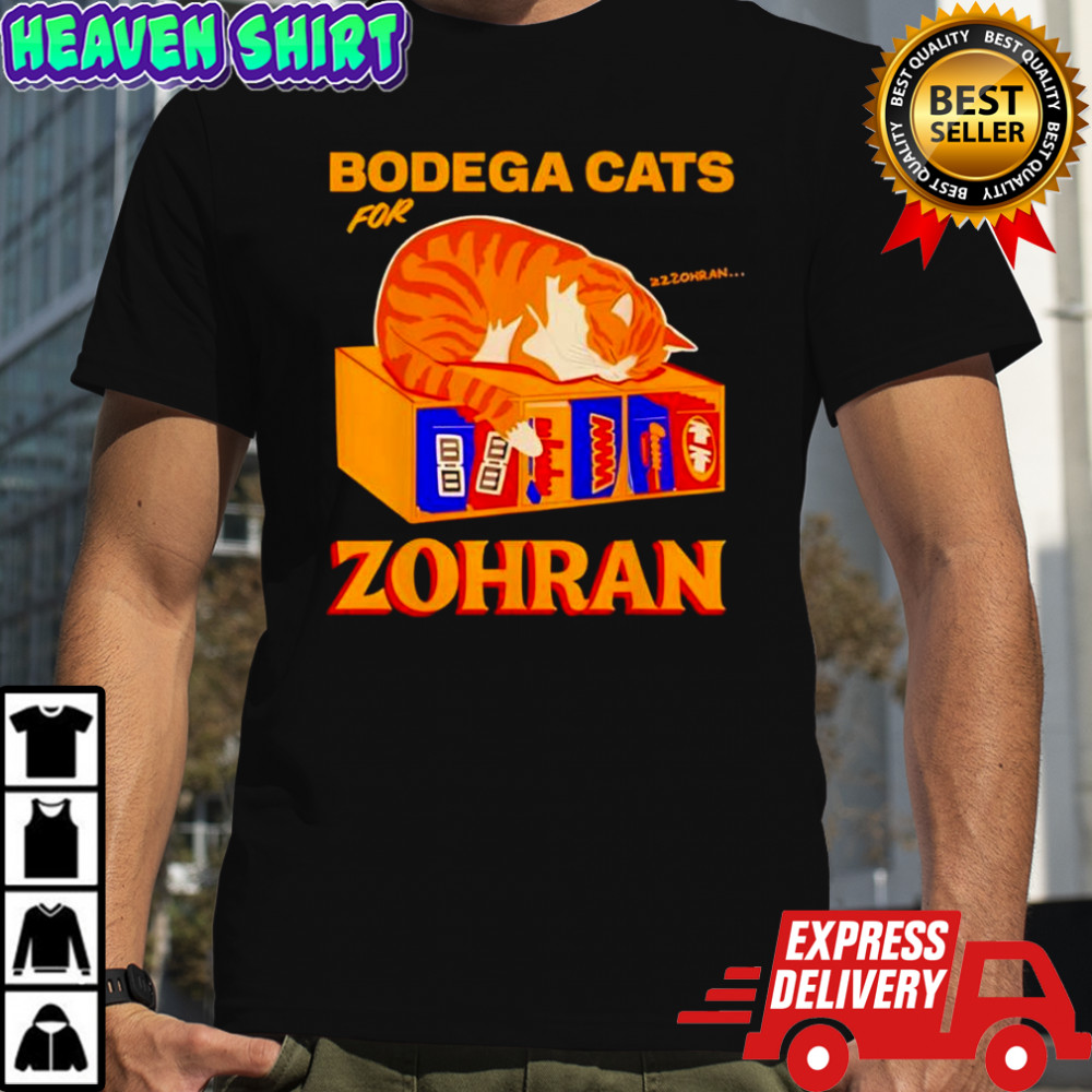 Bodega Cats for Zohran Mamdani Funny Democrat shirt