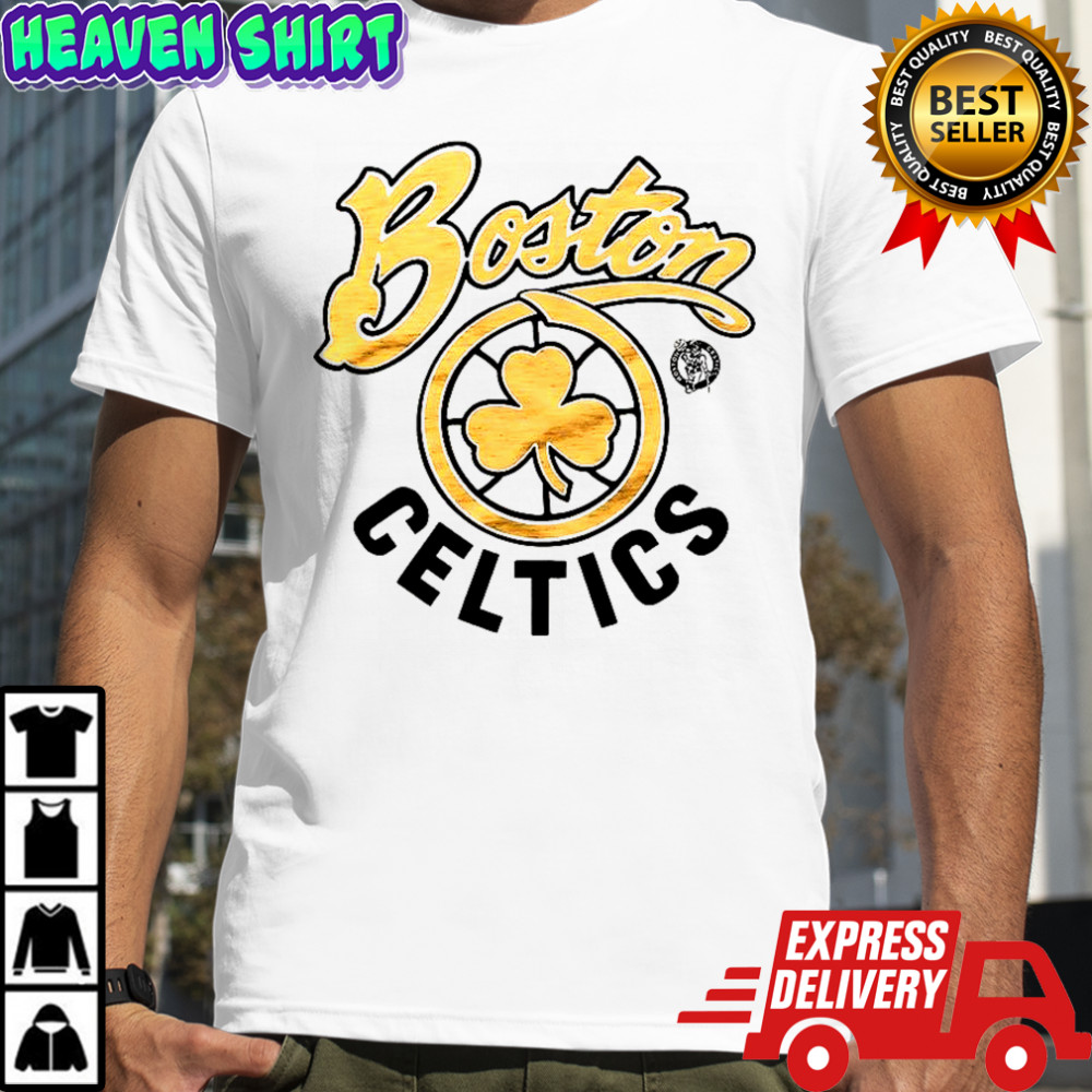 Boston Celtics basketball 2025 clover logo shirt