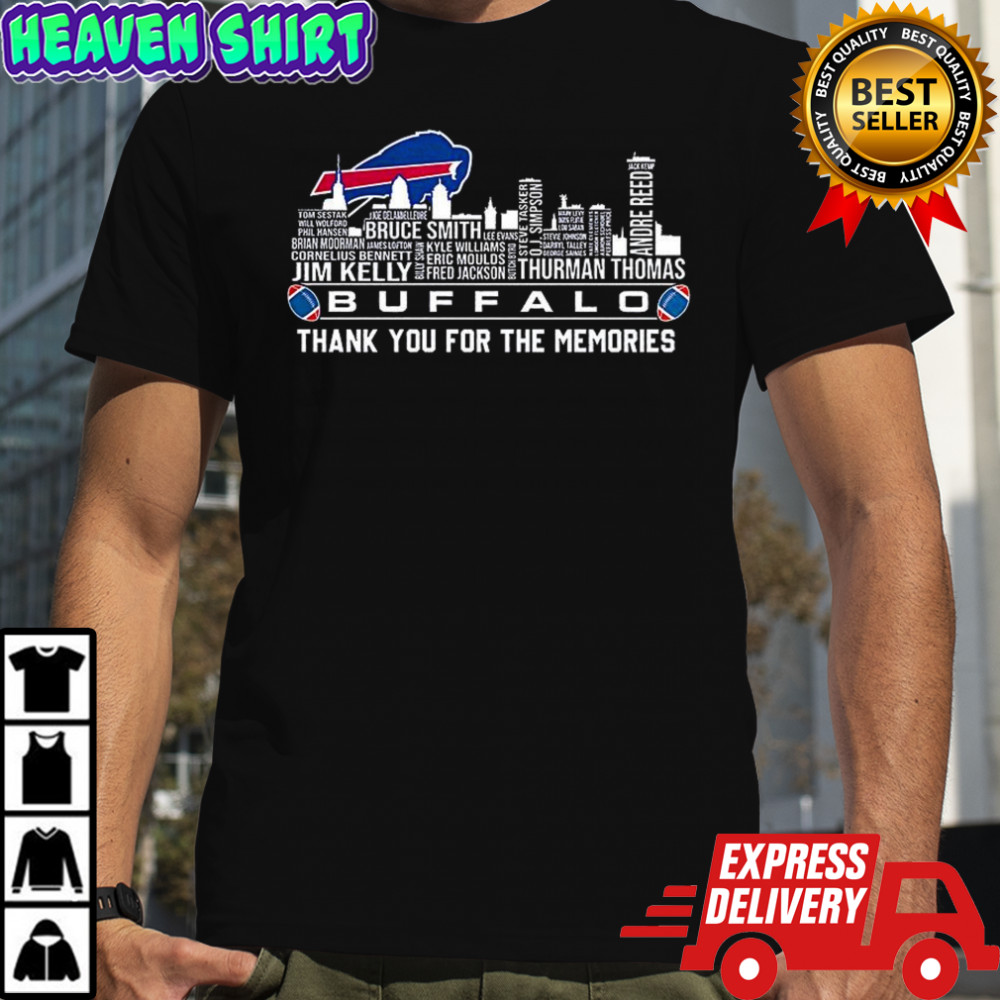 Buffalo Bills football thank you for the memories name city skyline shirt