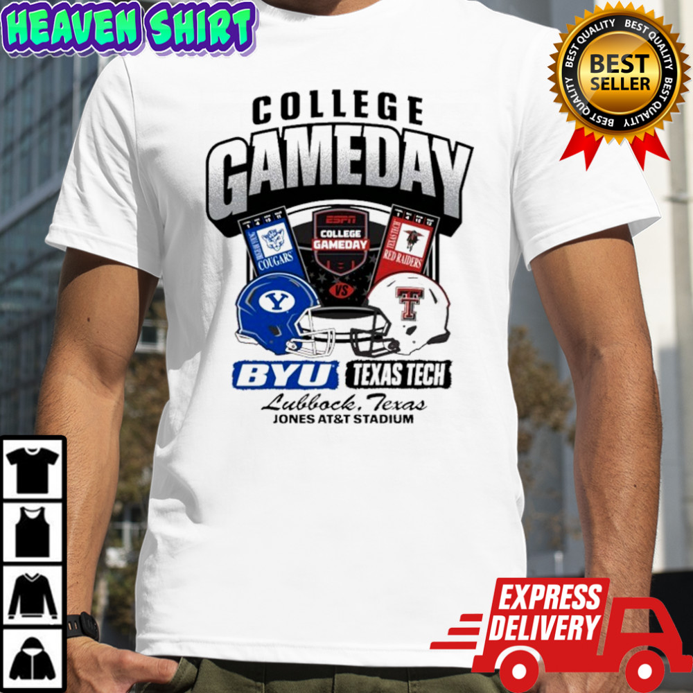 BYU Cougars Vs Texas Tech Red Raiders College Gameday Jones AT&T Stadium Ticket T-shirt