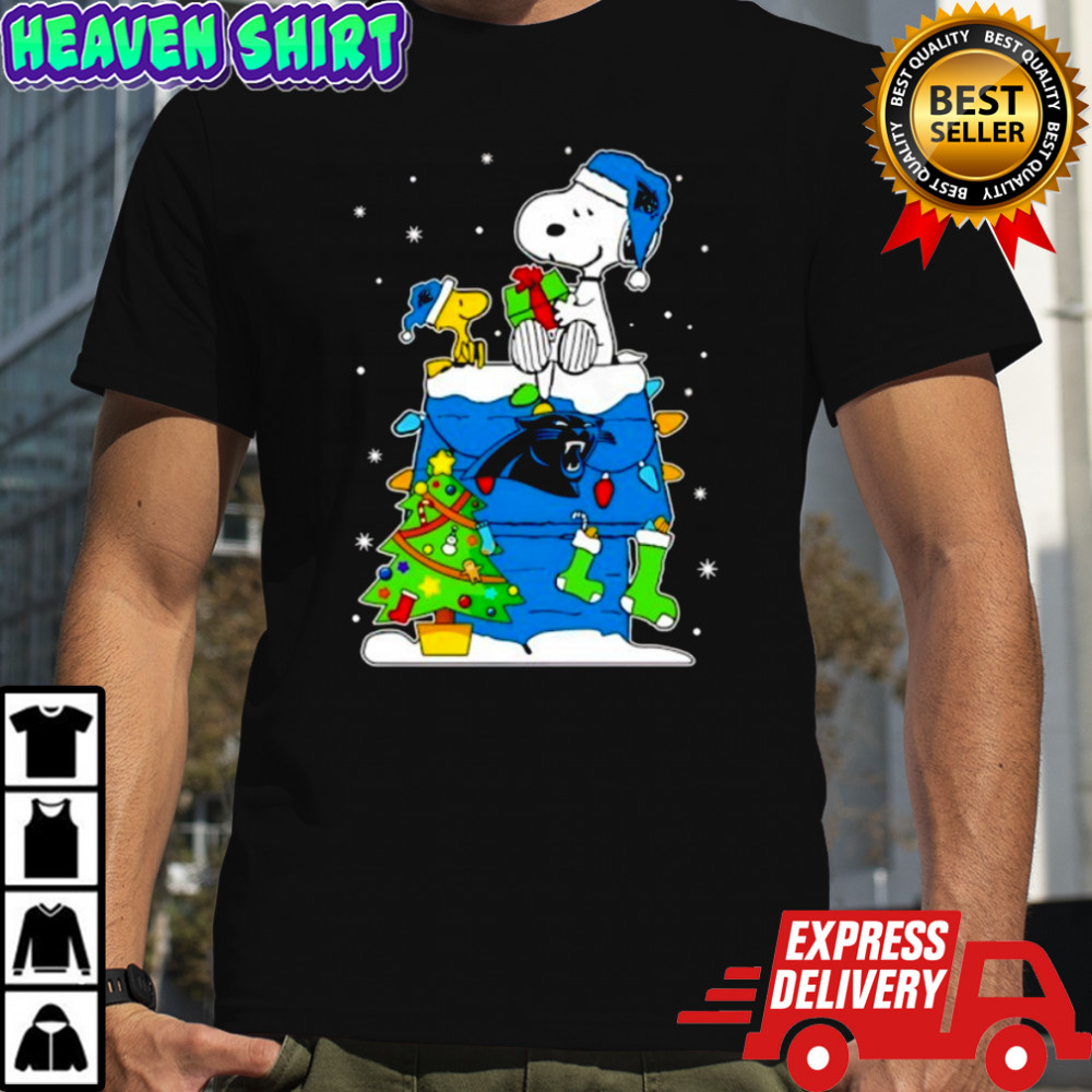 Carolina Panthers Snoopy And Woodstock Christmas shirt