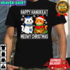 Cat Merry Christmas Happy Hanukkah shirt