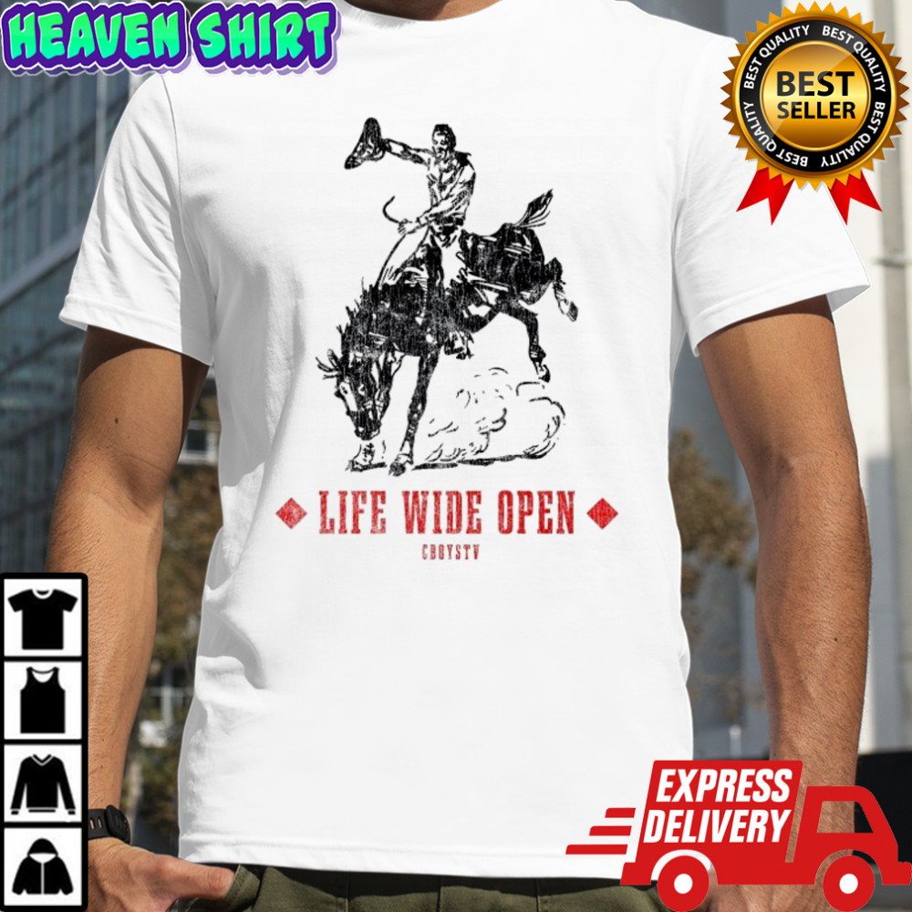 Cboystv Life Wide Open Vegas Bull Cowboy T-shirt