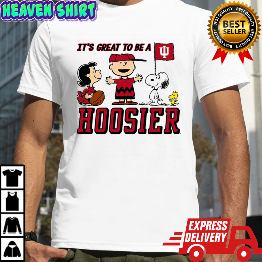 Charlie Brown and friends X Indiana Hoosiers football it’s great to be a Hoosier shirt