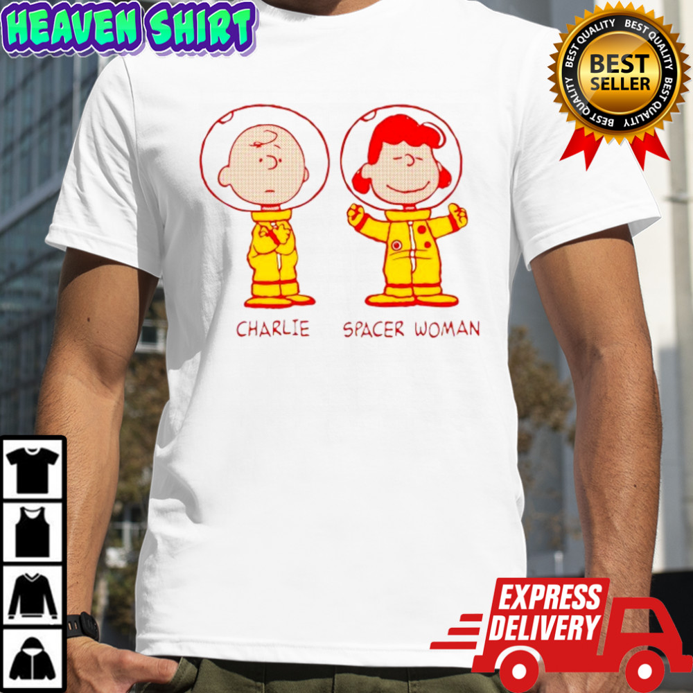 Charlie Brown And Lucy The Peanuts Spacer Woman T-shirt