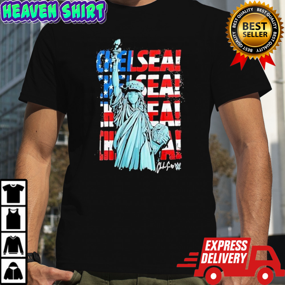 Chelsea Green Statue America flag shirt